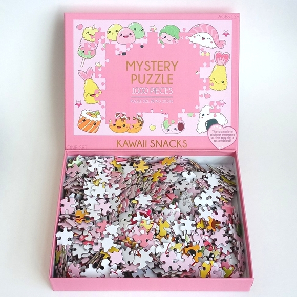 Kawaii Snacks Mystery 1000 Pieces Puzzle (Puzzle Size 28" x 20.5") Ages 12+ - Picture 14 of 16